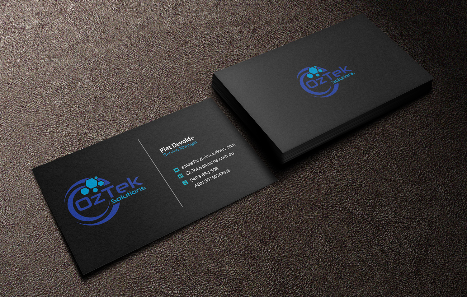 Business Card Design by Lanka Ama for OzTek Solutions | Design #17079758