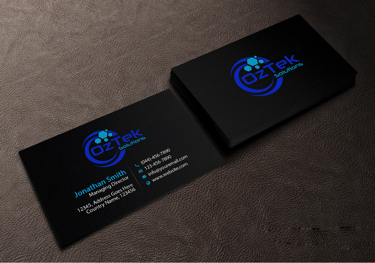Business Card Design by Creations Box 2015 for OzTek Solutions | Design #17092203