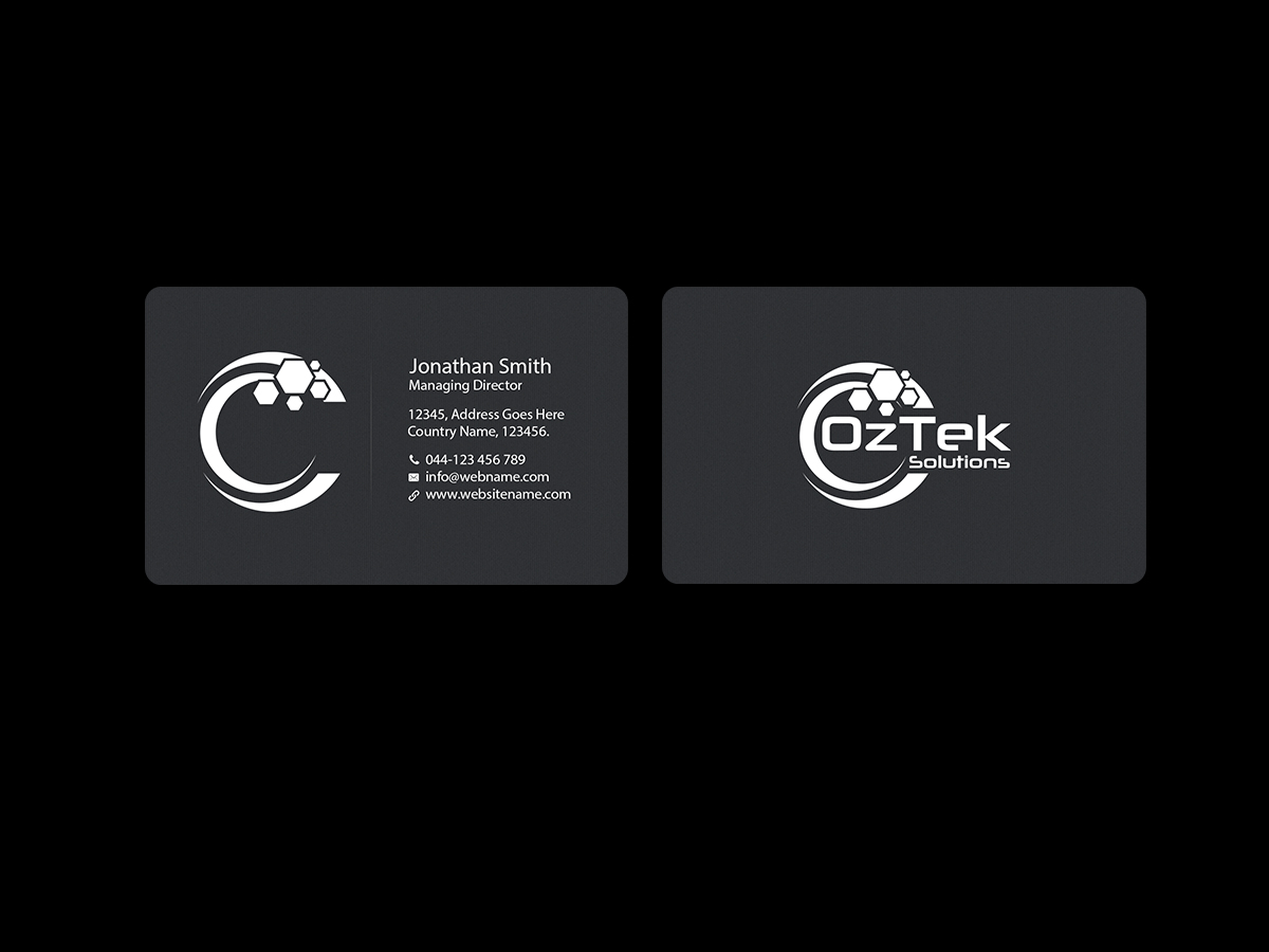 Business Card Design by Creations Box 2015 for OzTek Solutions | Design #17092207