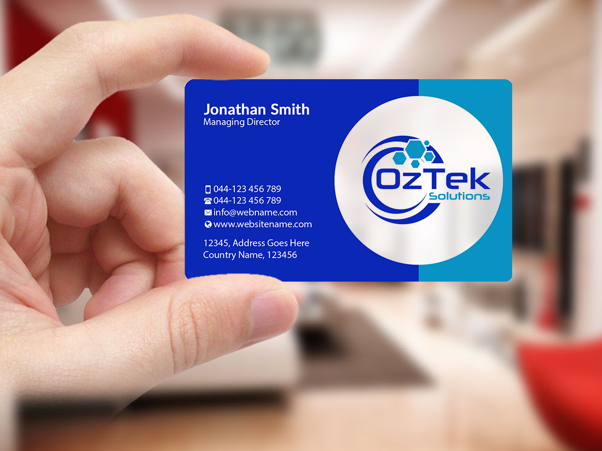 Business Card Design by Creations Box 2015 for OzTek Solutions | Design #17092256