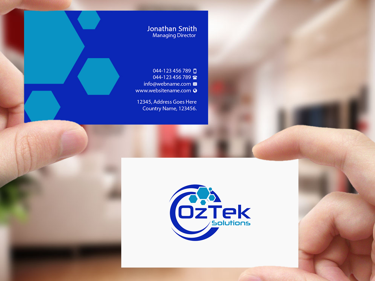 Business Card Design by Creations Box 2015 for OzTek Solutions | Design #17092257