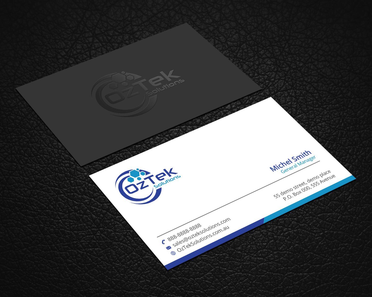 Business Card Design by Right_D for OzTek Solutions | Design #17077155