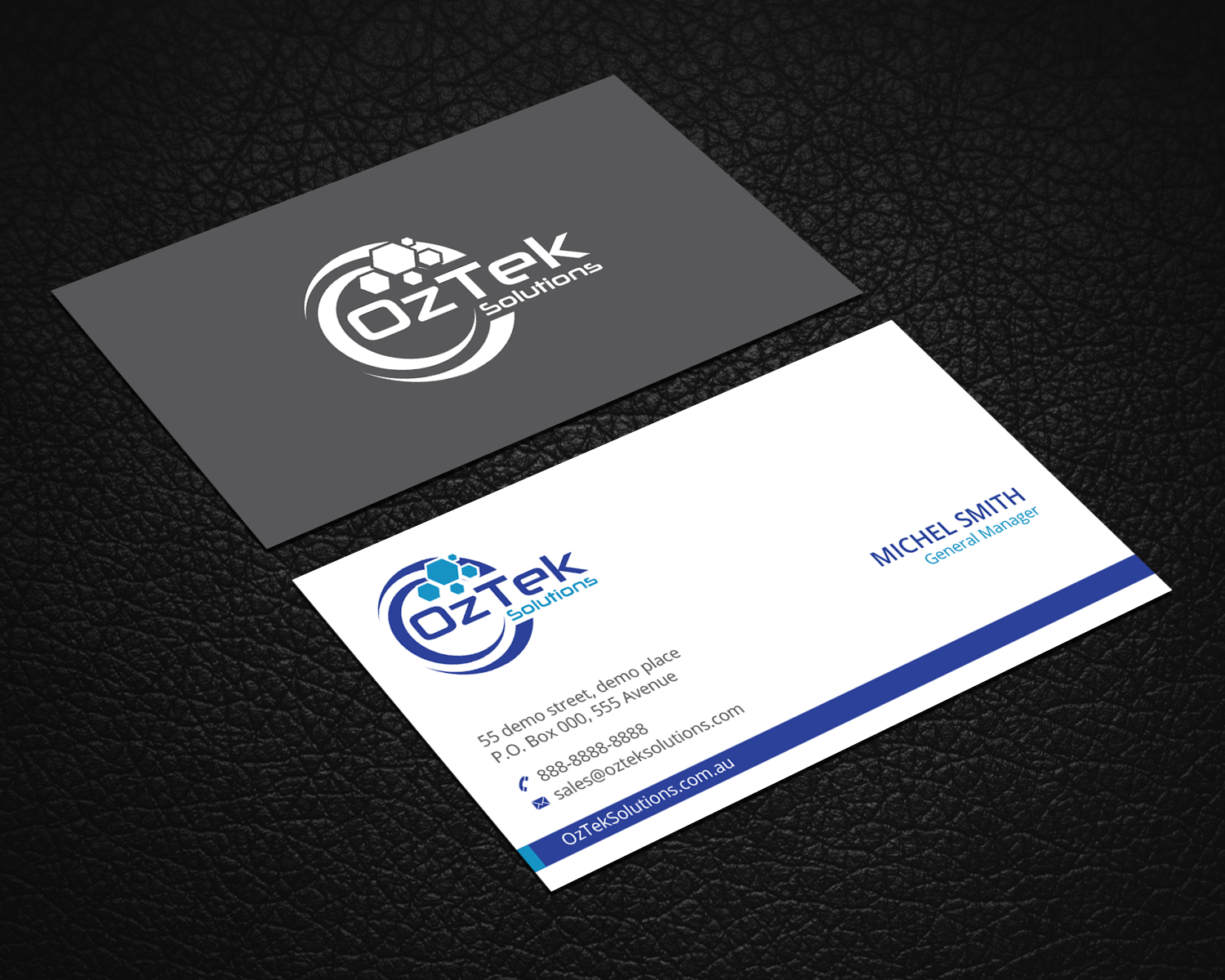 Business Card Design by Right_D for OzTek Solutions | Design #17077156