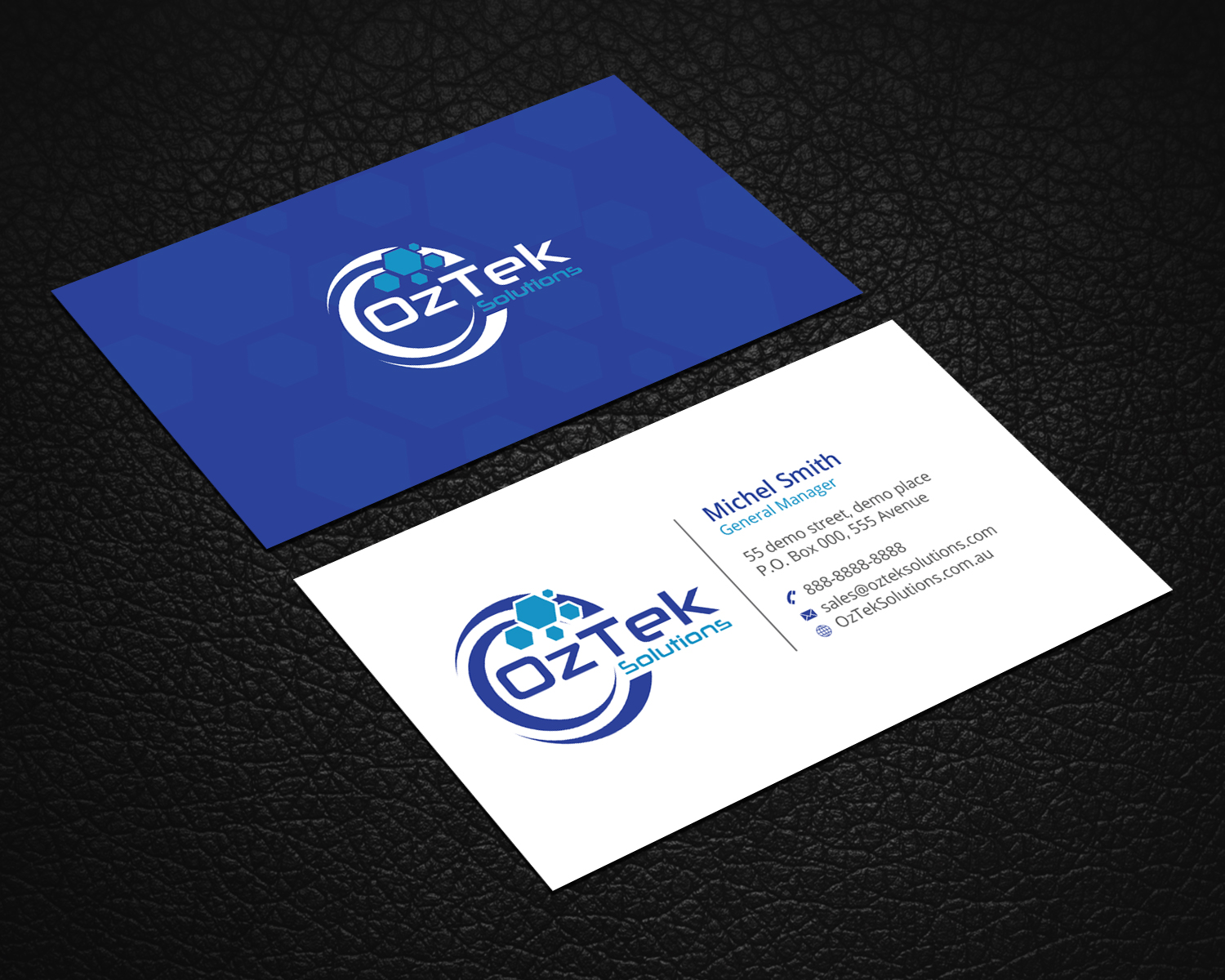 Business Card Design by Right_D for OzTek Solutions | Design #17079851