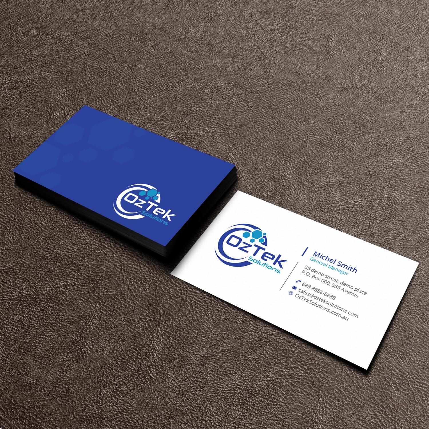 Business Card Design by Right_D for OzTek Solutions | Design #17079854