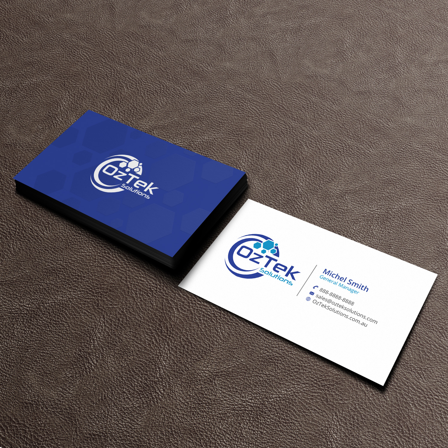 Business Card Design by Right_D for OzTek Solutions | Design #17079855