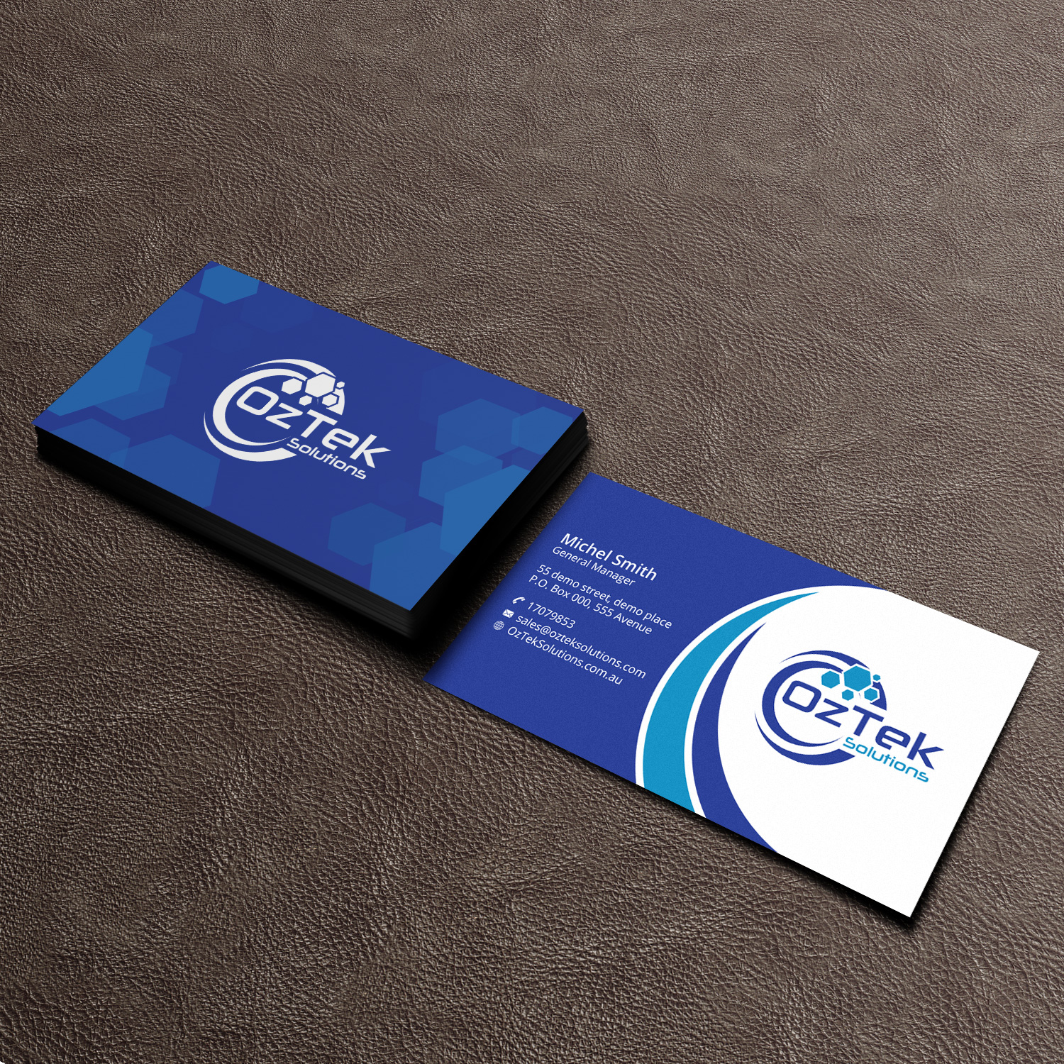 Business Card Design by Right_D for OzTek Solutions | Design #17092234