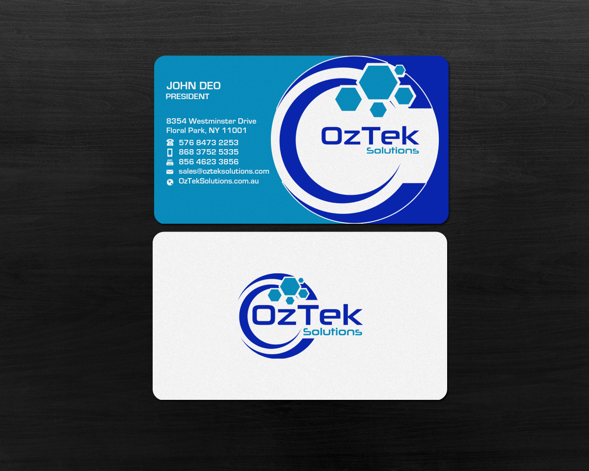 Business Card Design by Brand aid for OzTek Solutions | Design #17089370