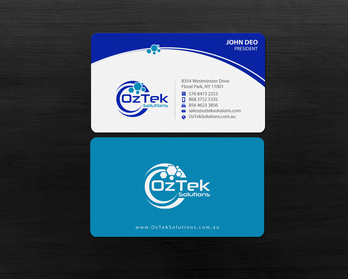 Business Card Design by Brand aid for OzTek Solutions | Design #17089446