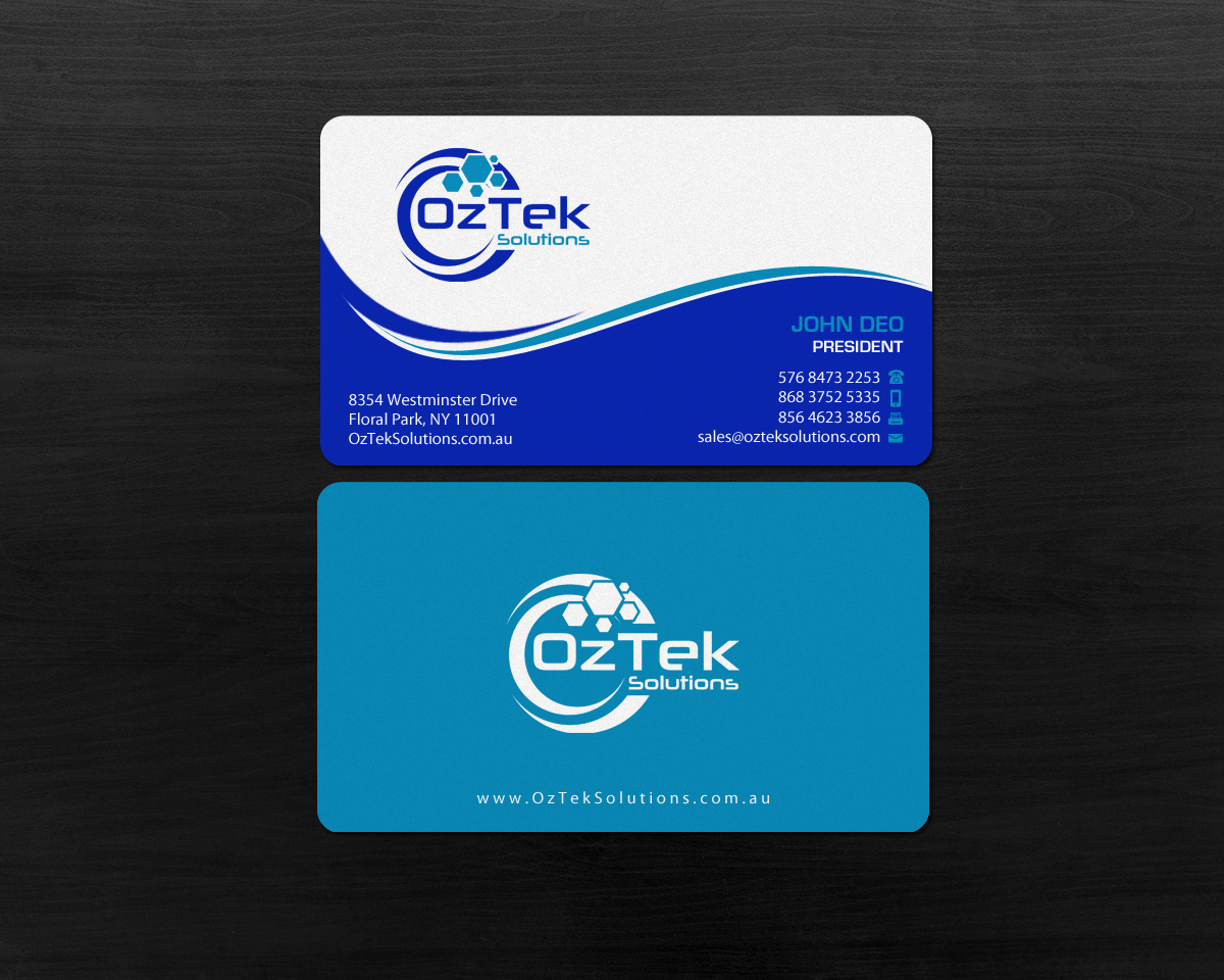 Business Card Design by Brand aid for OzTek Solutions | Design #17089448
