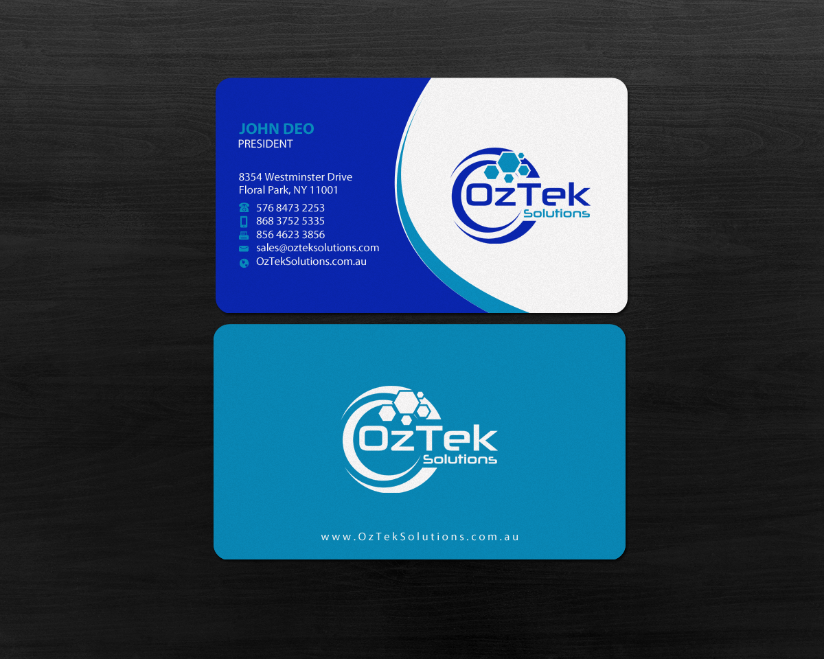 Business Card Design by Brand aid for OzTek Solutions | Design #17089451