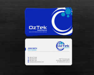 Business Card Design by chandrayaan.creative for OzTek Solutions | Design: #17088761