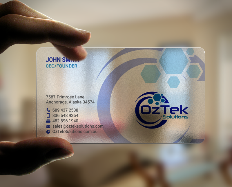 Business Card Design by chandrayaan.creative for OzTek Solutions | Design #17088762