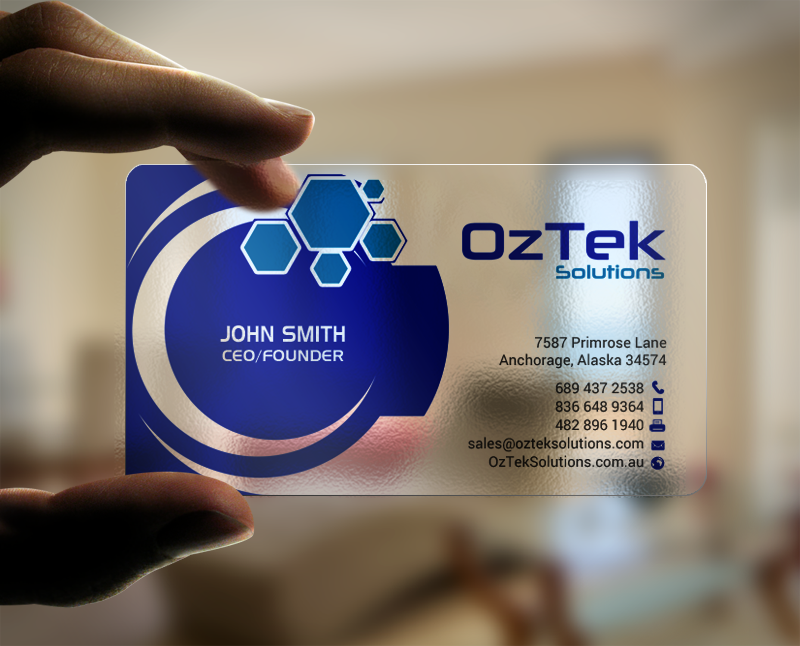 Design de Carte de Visite par chandrayaan.creative pour OzTek Solutions | Design #17088845