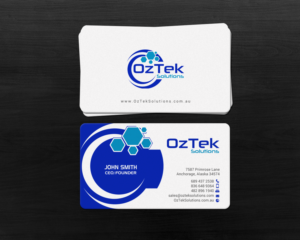 Design de Carte de Visite par chandrayaan.creative pour OzTek Solutions | Design : #17088848