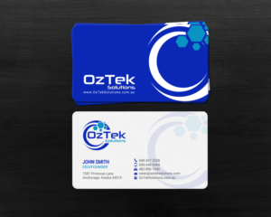 Design de Carte de Visite par chandrayaan.creative pour OzTek Solutions | Design : #17088849