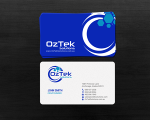 Business Card Design by chandrayaan.creative for OzTek Solutions | Design #17088850