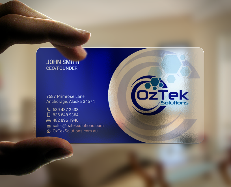 Business Card Design by chandrayaan.creative for OzTek Solutions | Design #17088870