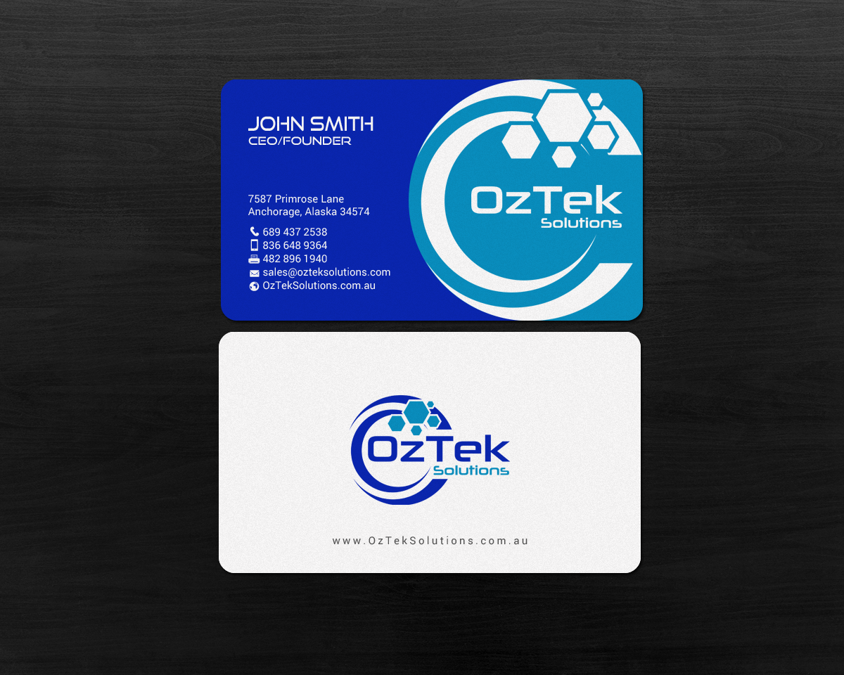 Business Card Design by chandrayaan.creative for OzTek Solutions | Design #17088872