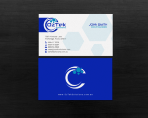 Business Card Design by chandrayaan.creative for OzTek Solutions | Design: #17088876