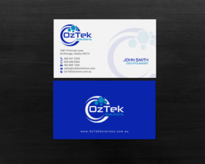 Business Card Design by chandrayaan.creative for OzTek Solutions | Design: #17088877
