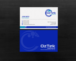 Business Card Design by chandrayaan.creative for OzTek Solutions | Design: #17088882