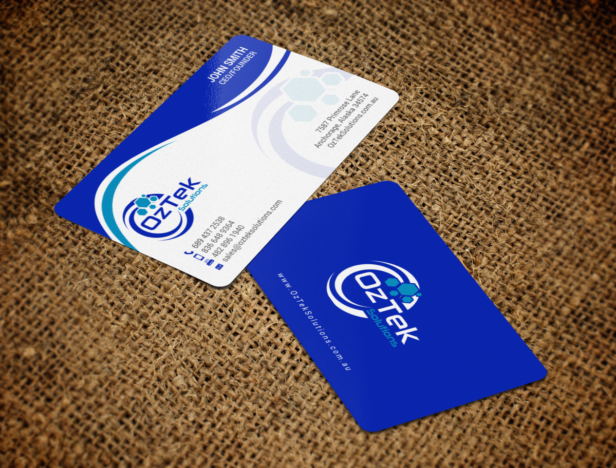Business Card Design by chandrayaan.creative for OzTek Solutions | Design #17088883