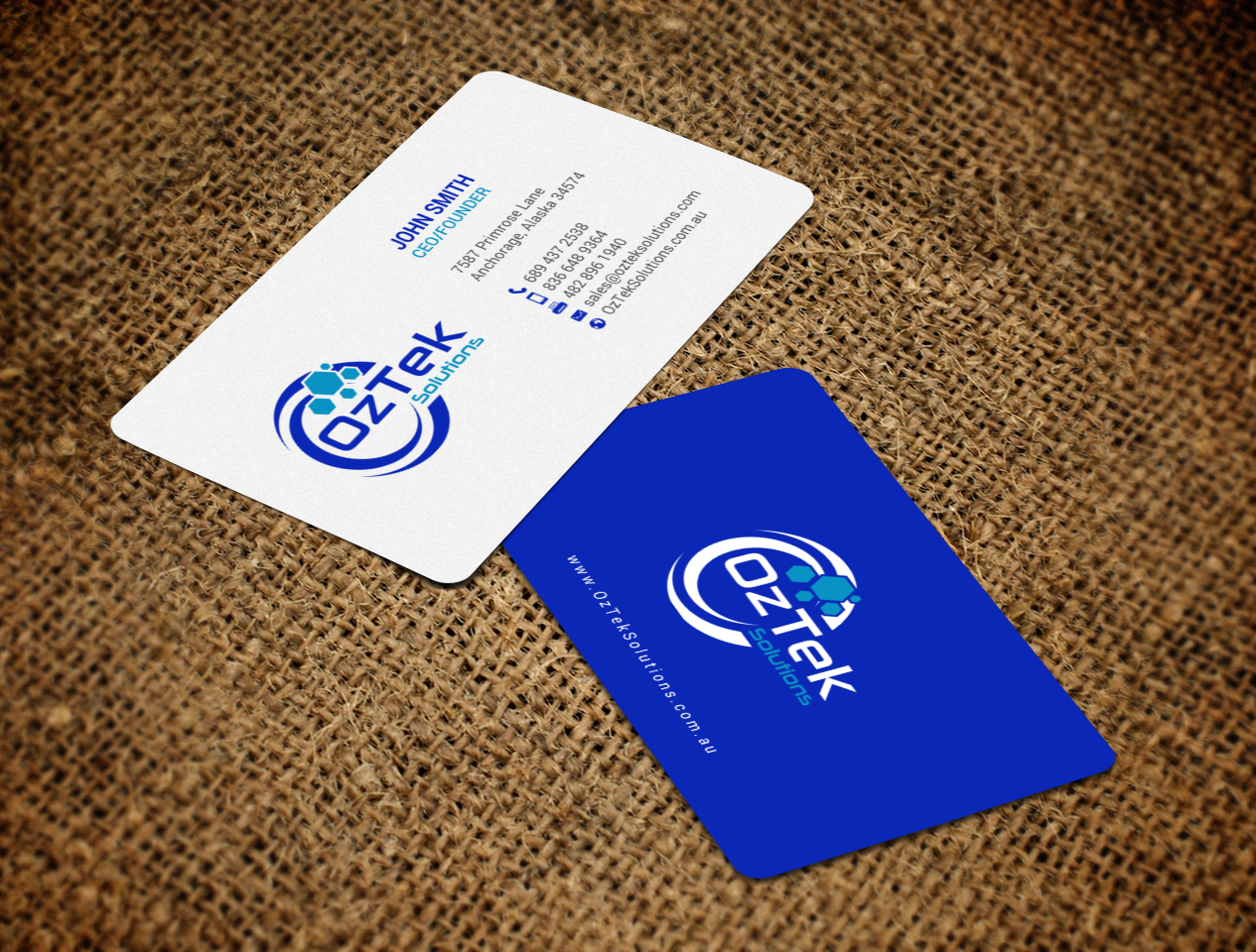 Business Card Design by chandrayaan.creative for OzTek Solutions | Design #17088929