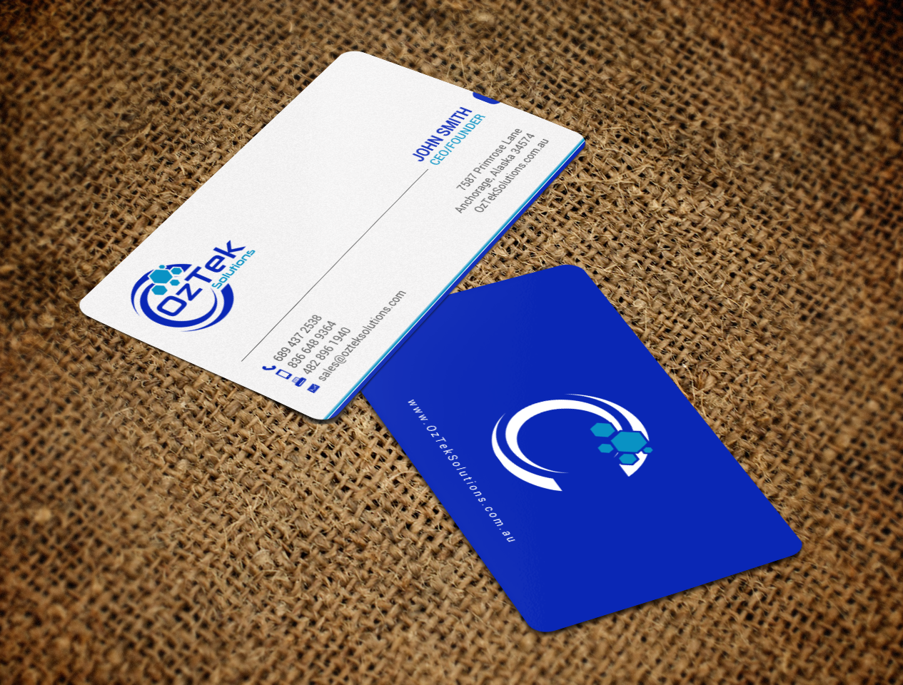 Business Card Design by chandrayaan.creative for OzTek Solutions | Design #17088930