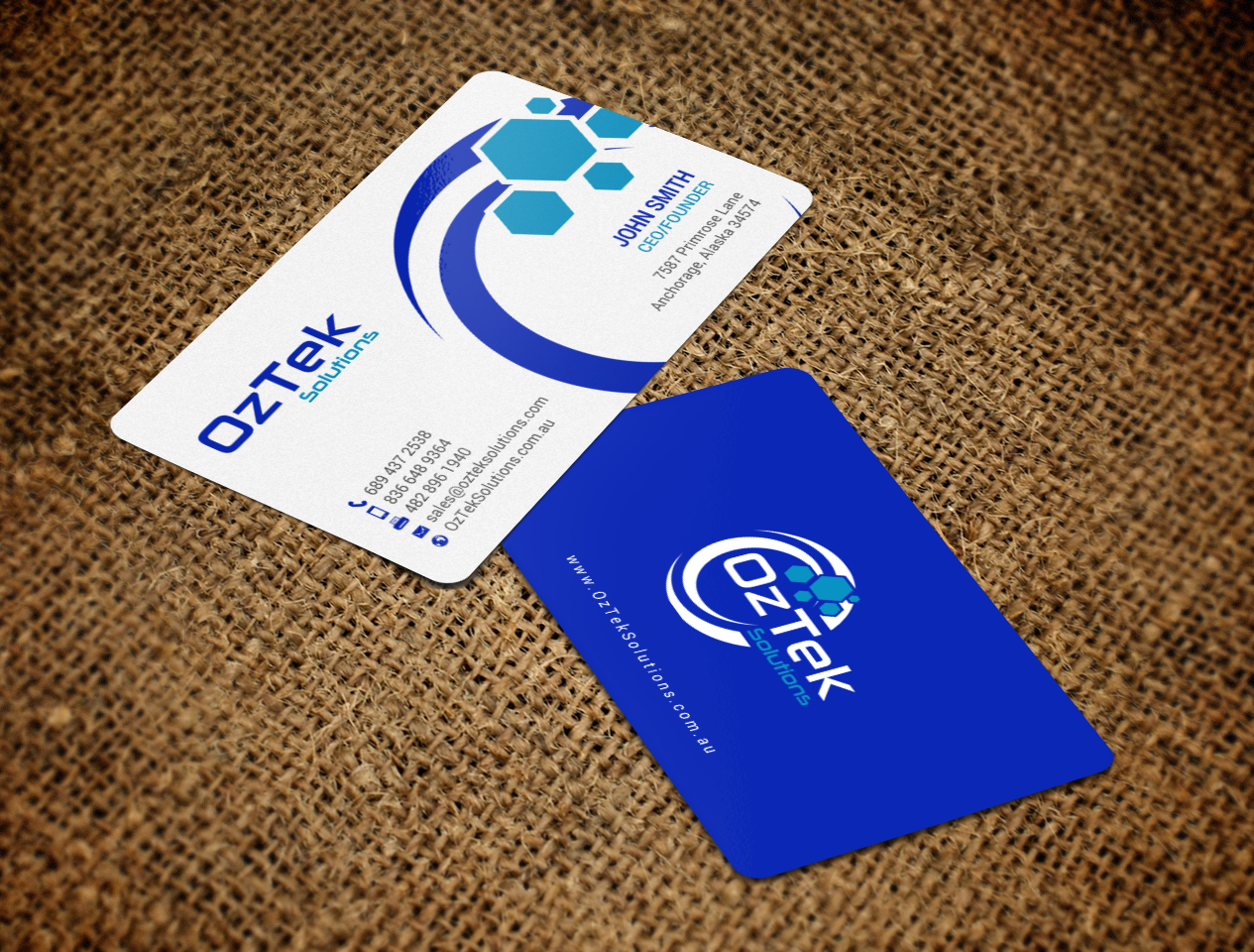 Business Card Design by chandrayaan.creative for OzTek Solutions | Design #17088932