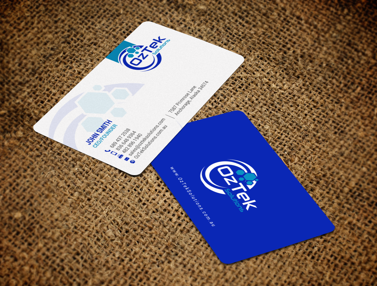 Business Card Design by chandrayaan.creative for OzTek Solutions | Design #17088937