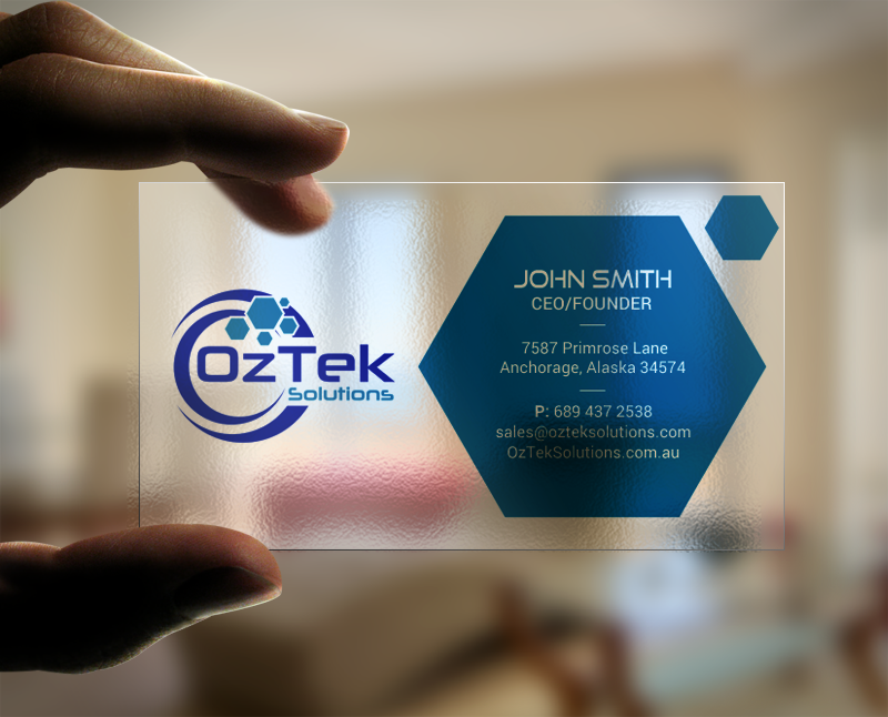 Business Card Design by chandrayaan.creative for OzTek Solutions | Design #17089004