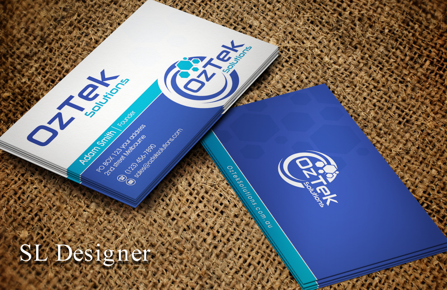 Business Card Design by SL Designer for OzTek Solutions | Design #17085462