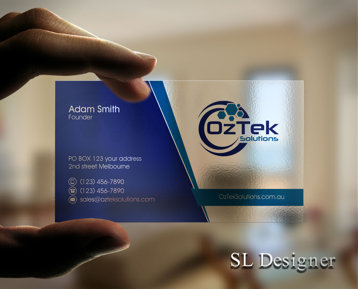 Business Card Design by SL Designer for OzTek Solutions | Design #17085482