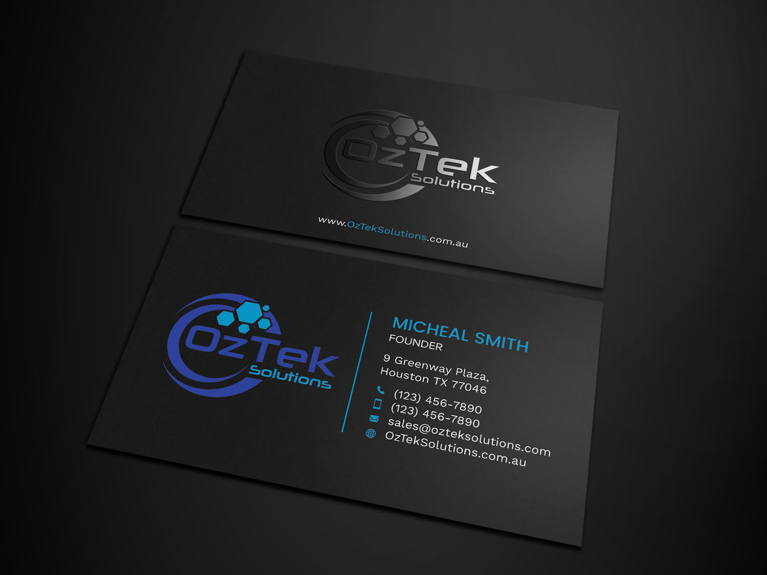 Business Card Design by Tripti Ranjan Gain for OzTek Solutions | Design #17079222