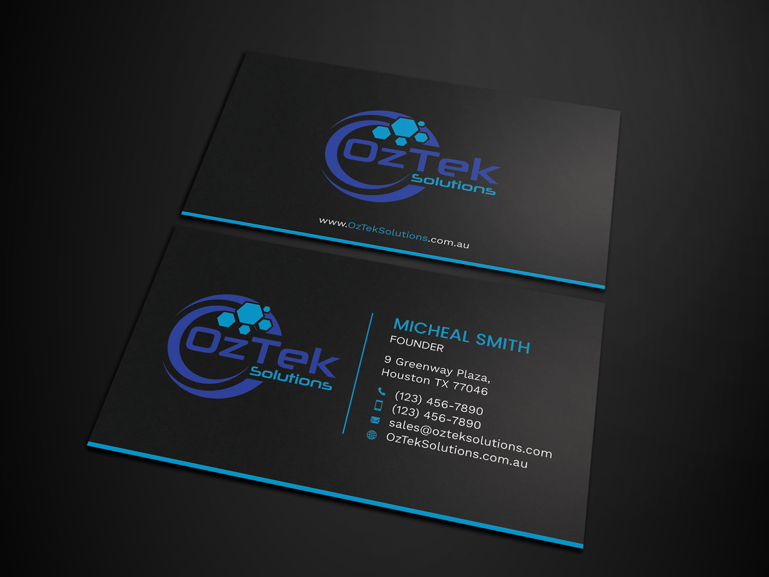 Business Card Design by Tripti Ranjan Gain for OzTek Solutions | Design #17079223