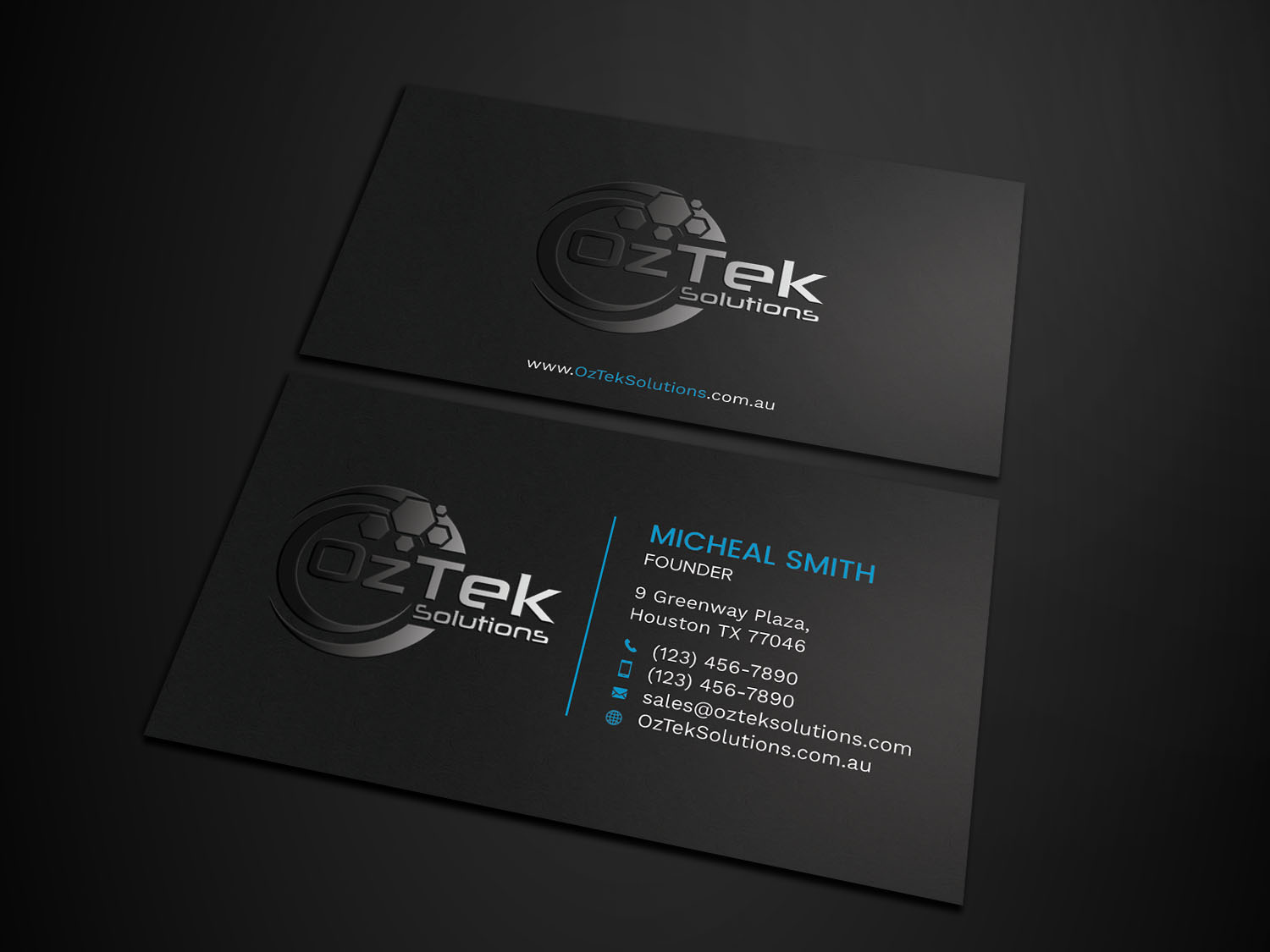 Business Card Design by Tripti Ranjan Gain for OzTek Solutions | Design #17079239