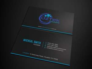 Business Card Design by Tripti Ranjan Gain for OzTek Solutions | Design: #17079242