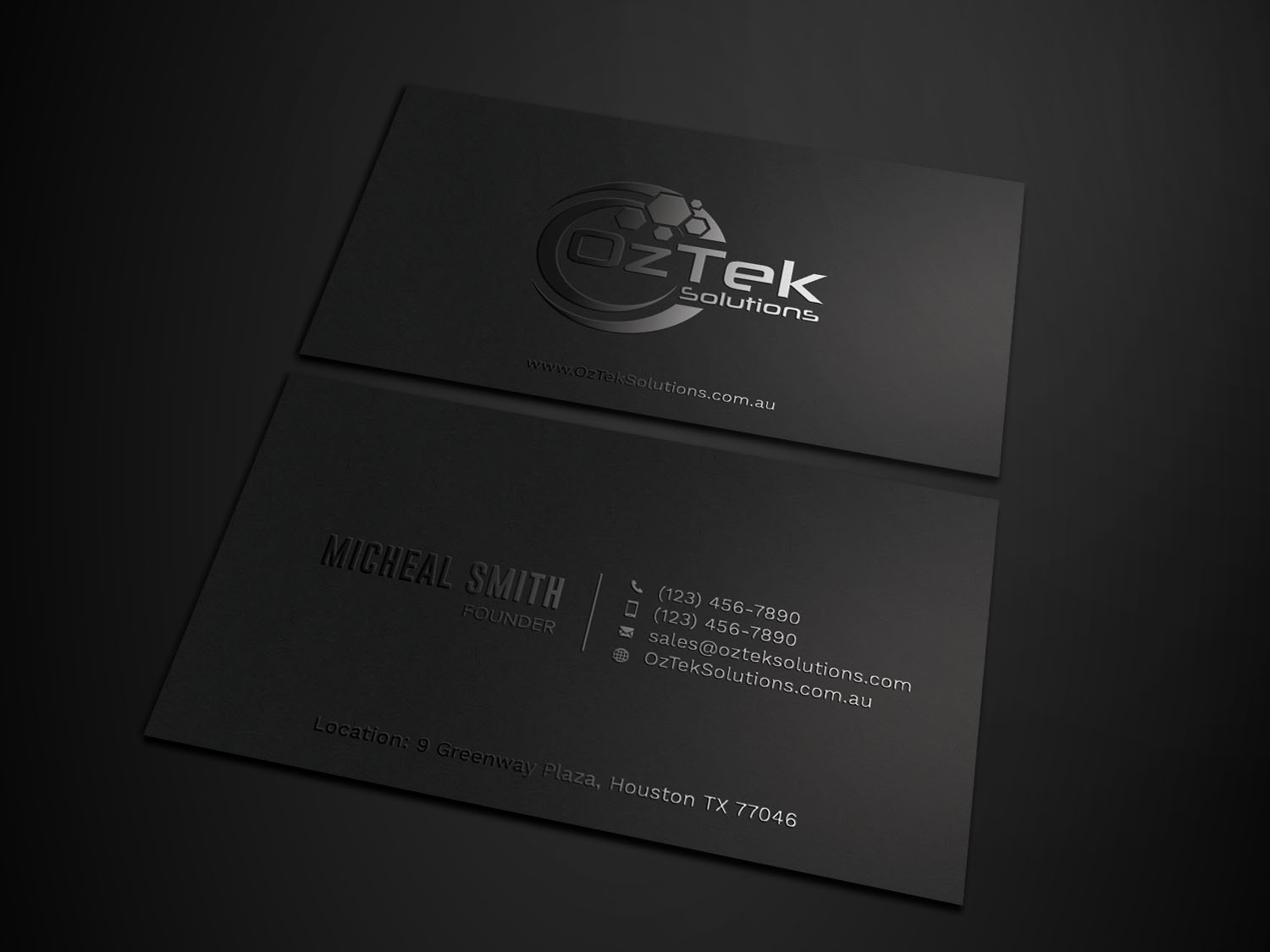 Business Card Design by Tripti Ranjan Gain for OzTek Solutions | Design #17079253