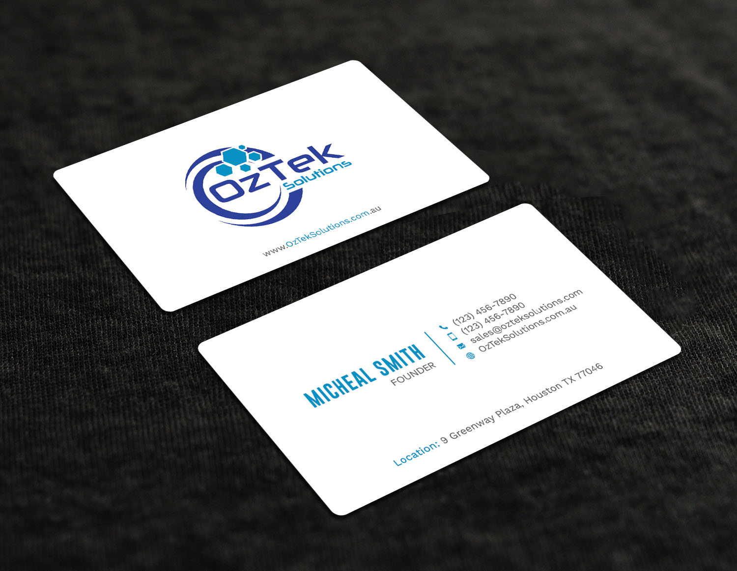 Business Card Design by Tripti Ranjan Gain for OzTek Solutions | Design #17079255