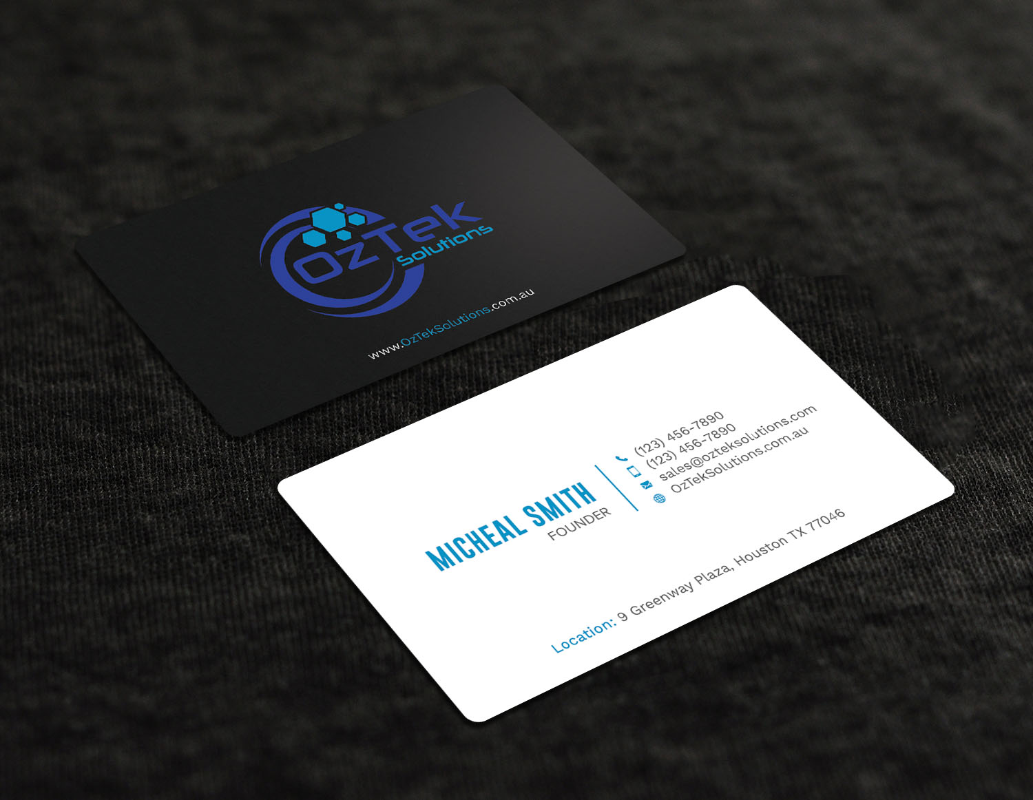 Business Card Design by Tripti Ranjan Gain for OzTek Solutions | Design #17079256