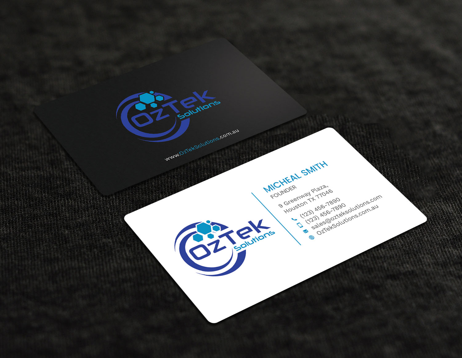 Business Card Design by Tripti Ranjan Gain for OzTek Solutions | Design #17079257