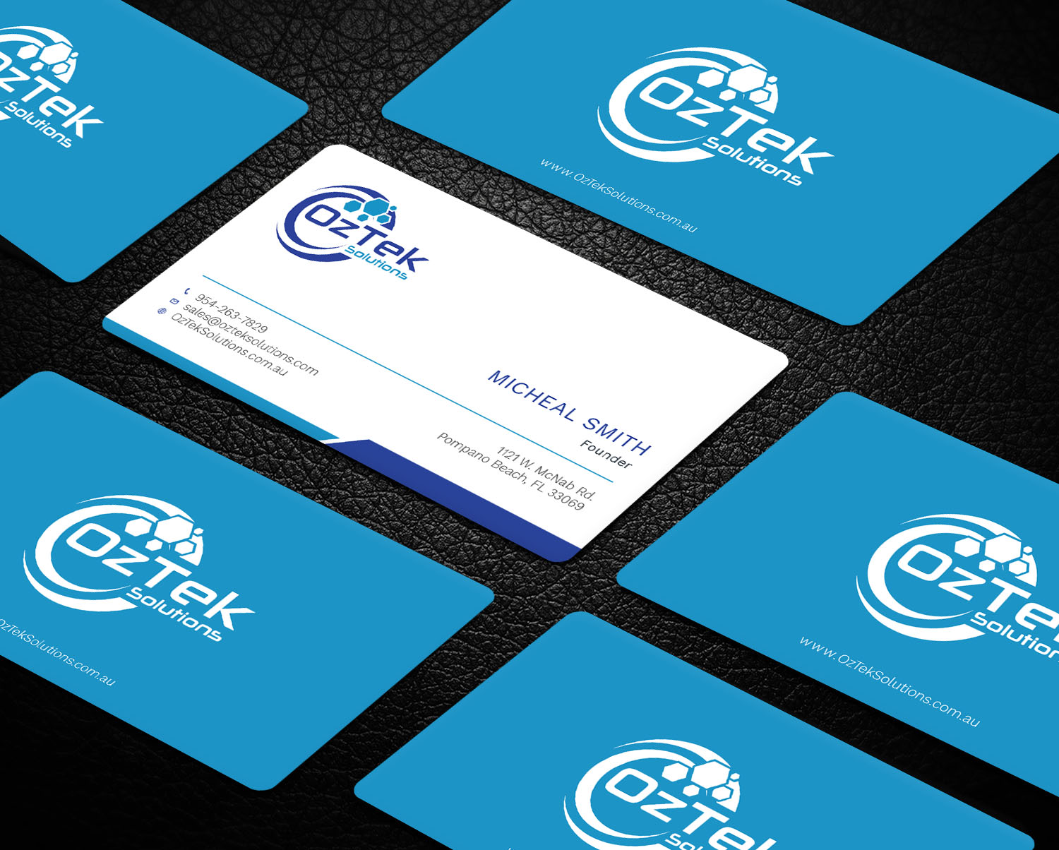 Business Card Design by Tripti Ranjan Gain for OzTek Solutions | Design #17079761