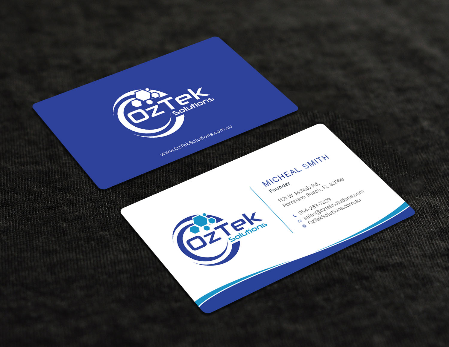 Business Card Design by Tripti Ranjan Gain for OzTek Solutions | Design #17079763