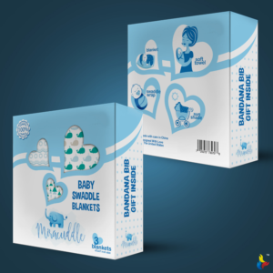 Box for baby swaddle blankets. 