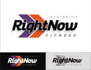 Right Now Fitness may have multiple locations and as such, we would like to be able to change the town name on the logo (Right Now Fitness - WESTBROOK or Right Now Fitness YARMOUTH for example).  I imagine the town name would be displayed at the bottom so that the logo could be used even without the town distinction.  | Logo Design by juanjoseolivieri