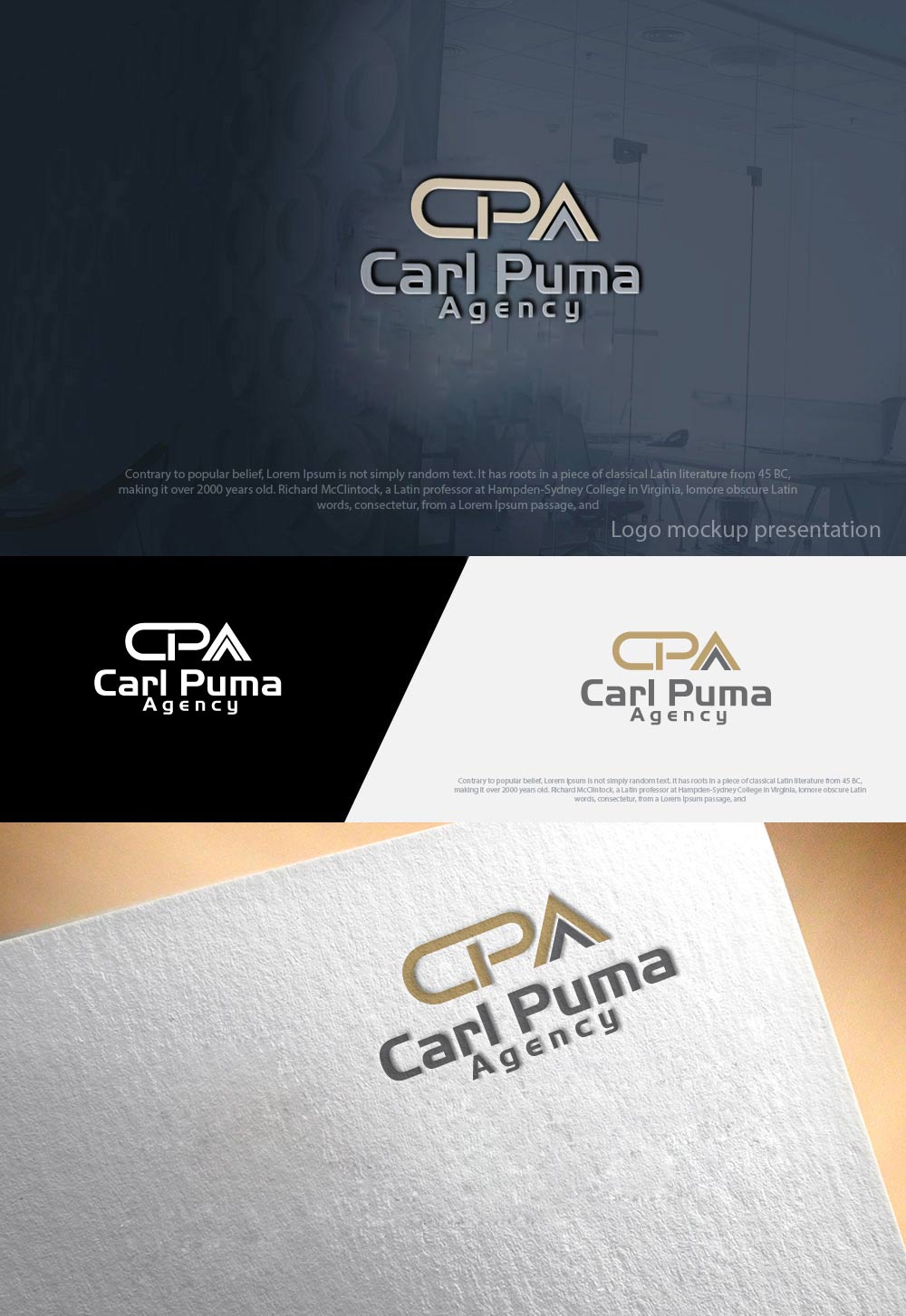 Logo Design by zebronicgraphic for Carl Puma Agency | Design #17102048