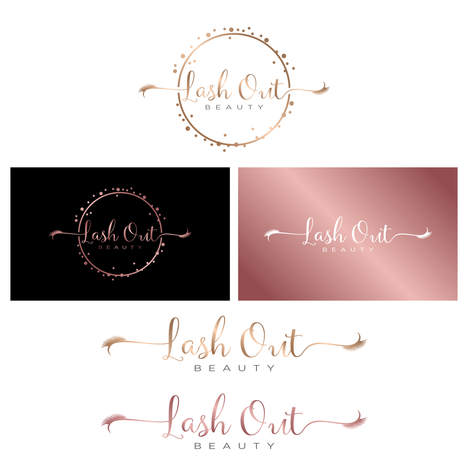Logo Design by vlydesign for Lash out Beauty llc | Design #17200387