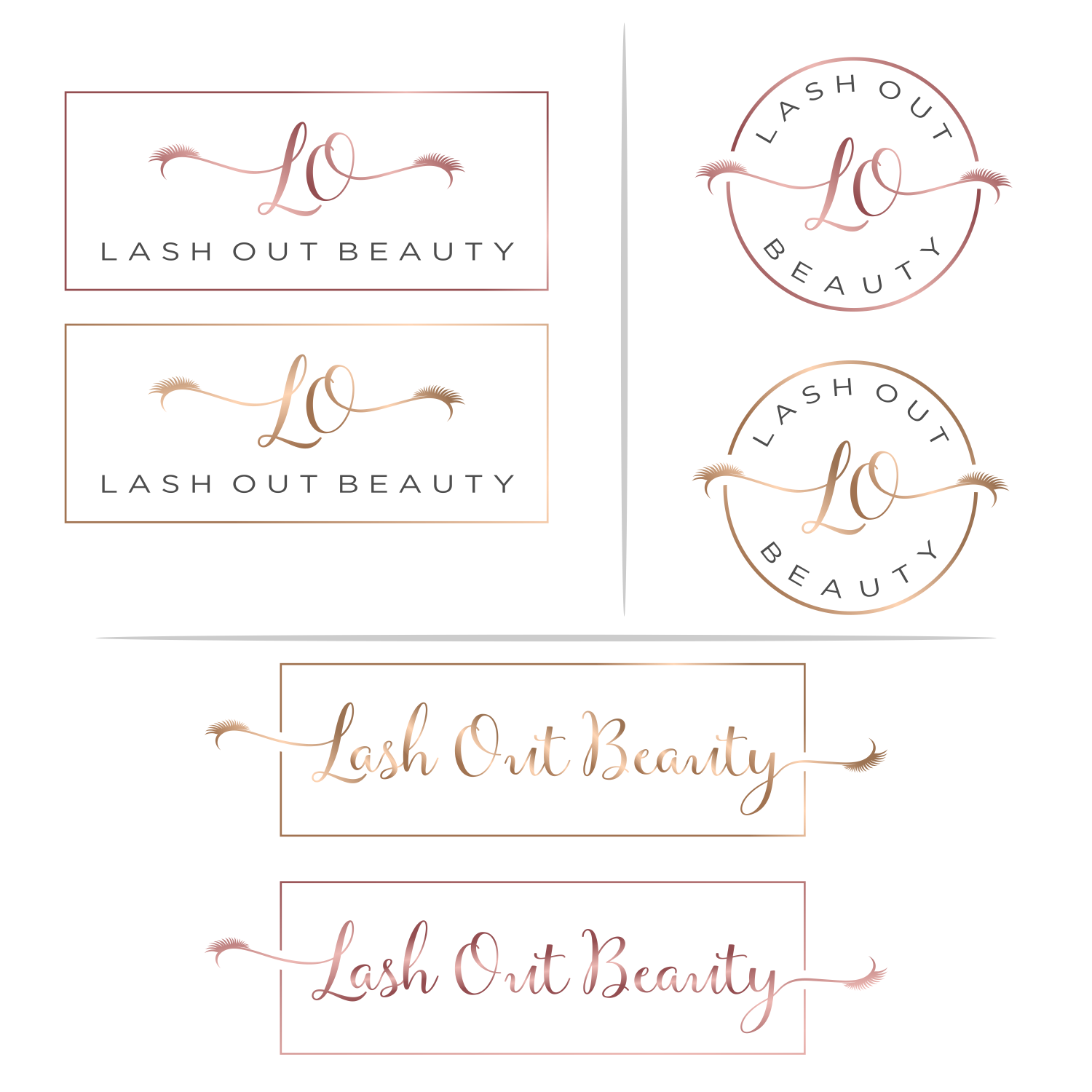 Logo Design by vlydesign for Lash out Beauty llc | Design #17202494