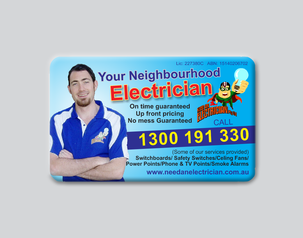 Business Card Design by artleo for Need An Electrician Pty Ltd | Design #627790